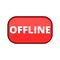 Offline sign, icon, button