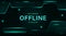 Offline twitch abstract hud screen banner 16:9 for stream. Offline green background with gradient elements. Screensaver for offlin