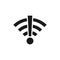 Offline wifi icon. Disconnected wireless network pictogram.