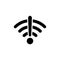 Offline wifi icon. Disconnected wireless network pictogram. No signal.