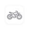 Offroad bike line icon, motorcycle vector