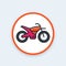 Offroad bike, motorcycle vector icon