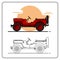 Offroad car side view easy editable