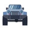 Offroad Vehicle with Mud Tyres Front View. Vector