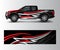 Offroad vehicle wrap design vector. Pickup truck decal wrap design vector