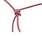 Offset overhand bend knot tied on synthetic rope