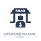 Offshore account icon. Trendy flat vector Offshore account icon