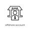 Offshore account icon. Trendy modern flat linear vector Offshore