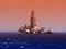 Offshore oil and gas drilling platform or rig, gulf of mexico