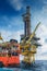 Offshore oil and gas production and exploration, tender rig work over remote platform.