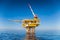 Offshore oil and gas production and exploration wellhead remote platform