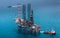 Offshore oil rig drilling platform