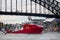 Offshore Patrol vessel passing under Sydney Harbour Bridge