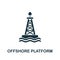 Offshore Platform icon from industrial collection. Simple line Offshore Platform icon for templates, web design and infographics