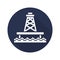 Offshore sea well flat design long shadow glyph icon