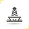 Offshore sea well glyph icon