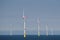 Offshore wind turbine farm in the north sea