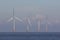 Offshore wind turbines. Green energy