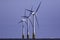 Offshore wind turbines. Renewable energy source.