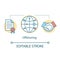 Offshoring concept icon. International business process idea thin line illustration. Global trade. Offshore banking