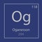 Oganesson Og chemical element icon