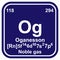 Oganesson Periodic Table of the Elements Vector illustration eps 10