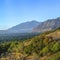 Ogden Utah landscape with mountains and blue sky