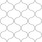 Ogee abstract vector seamless pattern background with retro shapes net texture. Neutral black white geometric backdrop