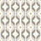 Ogee seamless vector curved pattern, abstract geometric background. Mid century modern wallpaper pattern