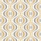 Ogee seamless vector curved pattern, abstract geometric background. Mid century modern wallpaper pattern