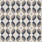 Ogee seamless vector curved pattern, abstract geometric background. Mid century modern wallpaper pattern