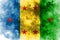 Ogoni Kingdom grunge flag, dependent territory flag