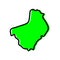 Ogooue-Lolo province of Gabon vector map