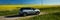 Ogrodzieniec/Poland - 27.05.2017: Suv Peugeot 3008 driving along a dirt road