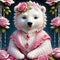 Oh my goodness, have you seen that adorable polar bear in the lace, rose pink dress and white beads?