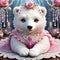 Oh my goodness, have you seen that adorable polar bear in the lace, rose pink dress and white beads?