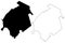 Ohio County, Kentucky U.S. county, United States of America, USA, U.S., US map vector illustration, scribble sketch Ohio map