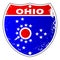 Ohio Flag Icons As Interstate Sign