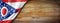 Ohio flag on old wood wall banner, USA