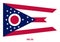 Ohio Flag Vector Illustration on White Background. USA State Flag