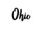 Ohio - hand drawn lettering name of USA state.