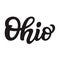 Ohio. Hand drawn lettering text