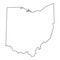 Ohio map outline vector illustartion