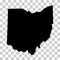 Ohio map shape, united states of america. Flat concept icon symbol vector illustration