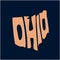 Ohio map typography. Ohio state map typography. Ohio lettering