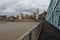 Ohio River above flood stage from John Roebling Suspension Bridge