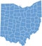 Ohio State map by counties