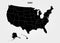 Ohio. States of America territory on gray background. Separate state. Vector illustration