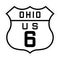 Ohio us route 6 sign