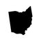 Ohio - US state. Territory in black color. Vector illustration. EPS 10